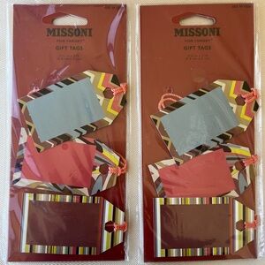 2 NRFB MISSONI for Target Gift Tags